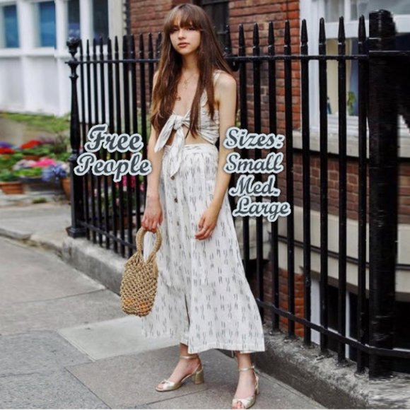 NWT - Free People Caldasi Tie Front Midi Dress - Picture 2 of 14